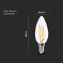 LED Bulb - 6W Filament E14 Clear Cover Candle 3000K 130LM/W