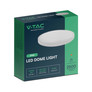 24W LED Dome Light Round White Frame 3000K IP44