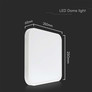 18W LED Dome Light Square White Frame 6400K IP44