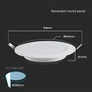 24W LED Backlit Recessed Panel  - Round 6500K