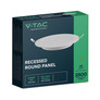 24W LED Backlit Recessed Panel  - Round 6500K