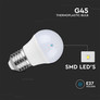 LED Крушка E27 3.7W 3000K G45 SAMSUNG ЧИП SKU 8045 V-TAC