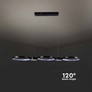 38W LED Designer Hanging Lamp Black 3000K