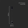 9W LED Designer Hanging Lamp (10*10*100CM) Black 4000K