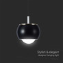 9W LED Designer Hanging Lamp (10*10*100CM) Black 4000K