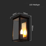 E14 Outdoor Lamp Holder (W200*D168*H350mm) Black Body IP65