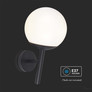 Wall Lamp  1*E27  Matt Black Opal Plastic C Ball Down