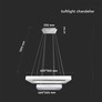 115W Soft Light Chandelier Dimmable White 3000K