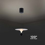 9W LED Designer Hanging Lamp (30*300*1370MM) White+Black Body 3000K Adjustable Height