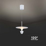 9W LED Designer Hanging Lamp (30*300*1370MM) White 3000K Adjustable Height