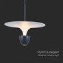 9W LED Designer Hanging Lamp (30*300*1370MM) White+Crey Body 3000K Adjustable Height