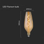 LED Bulb - 4W Filament Spiral B125 2700K Smoky Glass