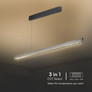 36W LED Linear Hanging Suspension Light Lens Type-CCT:3IN1 - Matte Grey