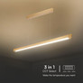 36W LED Linear Hanging Suspension Light Diffuser Plate Type-CCT:3IN1 - Matte Gold