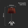 1.5W LED Table Lamp 3000K Chrome Brown