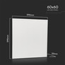 LED Panel 25W 600x600mm Backlit 120Lm/W 4000K 10PCS/SET