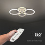 51W LED Ceiling Lamp 3 Step Dimmable With Remote Control White Body IP20