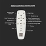 51W LED Ceiling Lamp 3 Step Dimmable With Remote Control White Body IP20