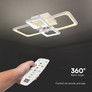 74W LED Ceiling Lamp 3 Step Dimmable With Remote Control White Body IP20