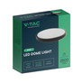 24W LED Dome Light Round Black Frame 3000K IP44