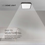 LED Плафон за таван 24W Квадрат Черна Рамка 3000К IP44 SKU 76451 V-TAC