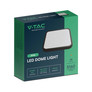 48W LED Dome Light Square Black Frame 6400K IP44