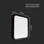 36W LED Dome Light Square Microwave Sensor Black Frame 4000K IP44