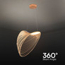 LED Designer Pendant Lampholder Wood Color Body D600