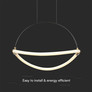 12W LED Handing Pendant Light WIth 1.5m Wire 400mm 4000K Black Body