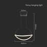 12W LED Handing Pendant Light WIth 1.5m Wire 400mm 4000K Black Body