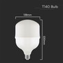 LED Bulb - 50W Plastic T140 6500K E27 With E40 Ring