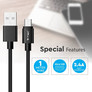 SKU 8488 1 M Micro USB Кабел Черен - Platinum Серия с марка V-TAC
