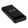 20K Mah Power Bank With Wireless Charger & Built In Micro USB Cable Black 