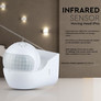 PIR Wall Sensor With Moving Head White 