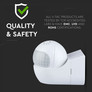 PIR Wall Sensor With Moving Head White 