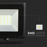 30W LED Floodlight SMD E-Series Black Body 4000K 