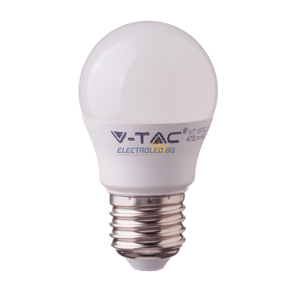 LED Крушка Е27 4.5W SAMSUNG ЧИП A++ G45 4000K SKU 262 V-TAC | Electroled.bg